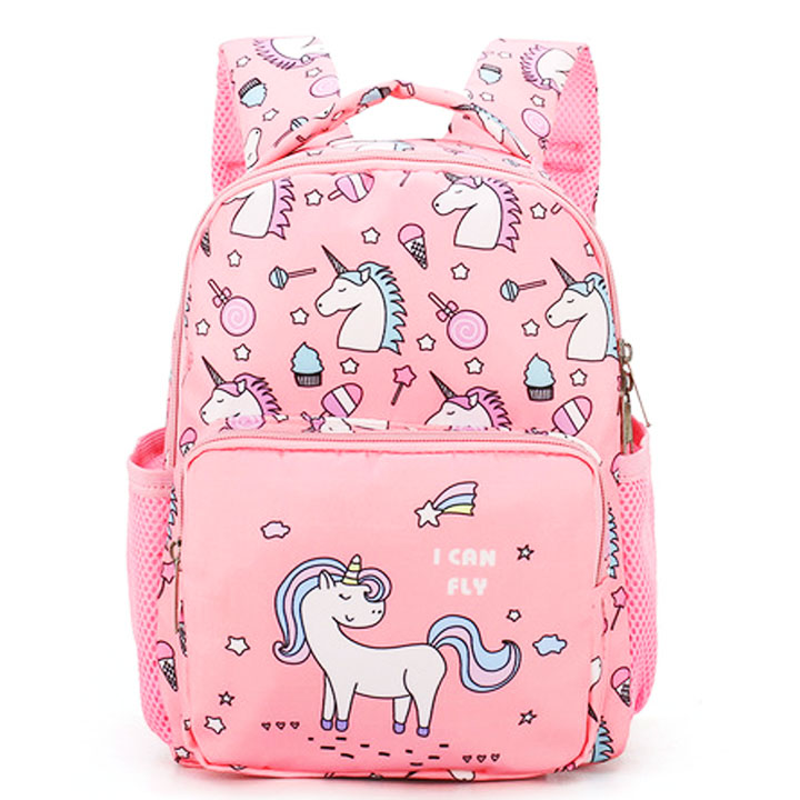 Balo cho bé 3-5 tuổi vải dù không thấm nước Baby-S, Balo mẫu giáo hình unicorn – SB017