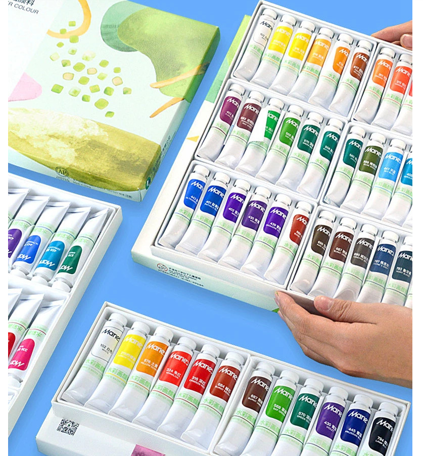 Màu nước Maries dạng tuýp 12ml (set 12/18/24/36 màu) Water color