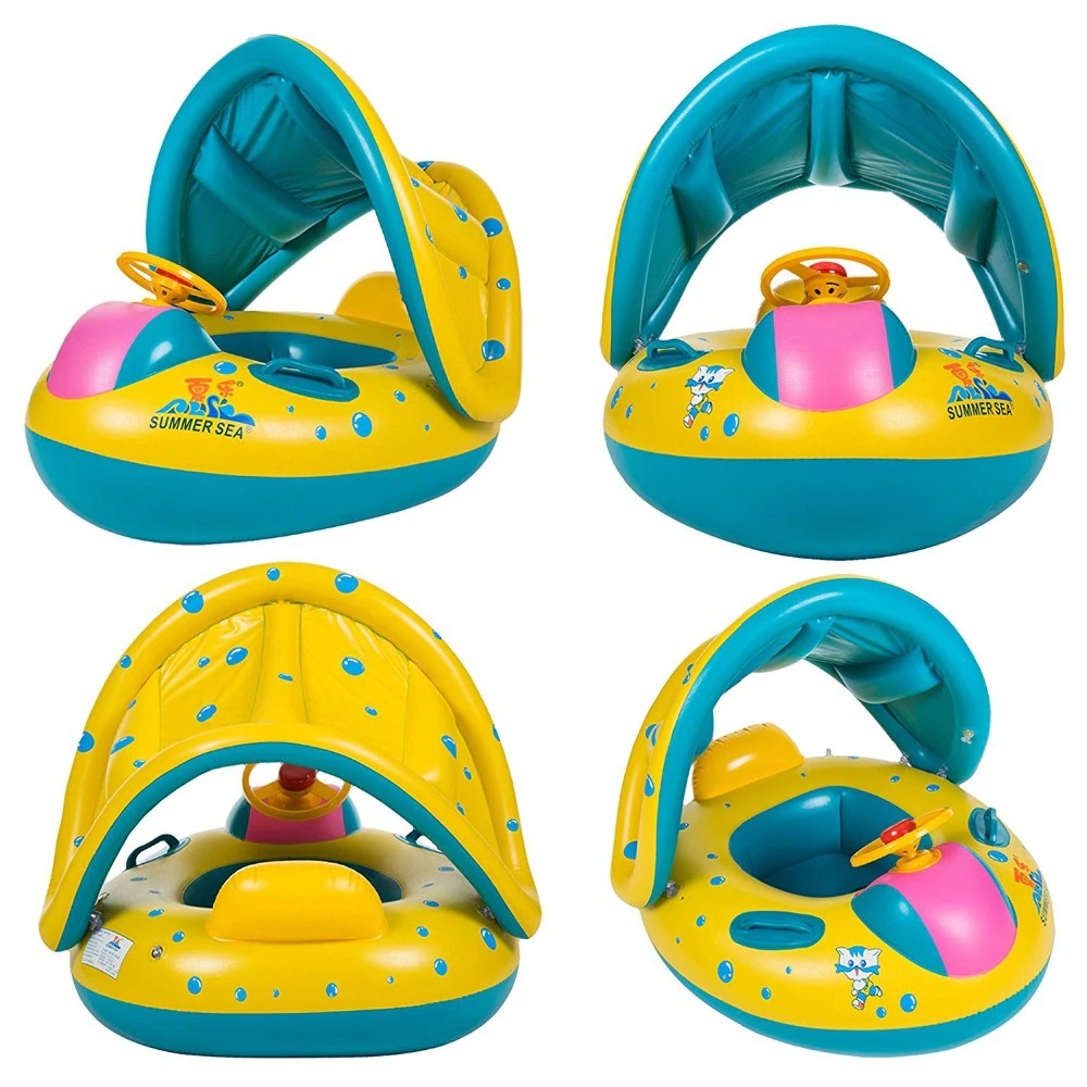 Phao Bơi Xỏ Chân Có Mái Che Cho Bé (Dưới 18KG)