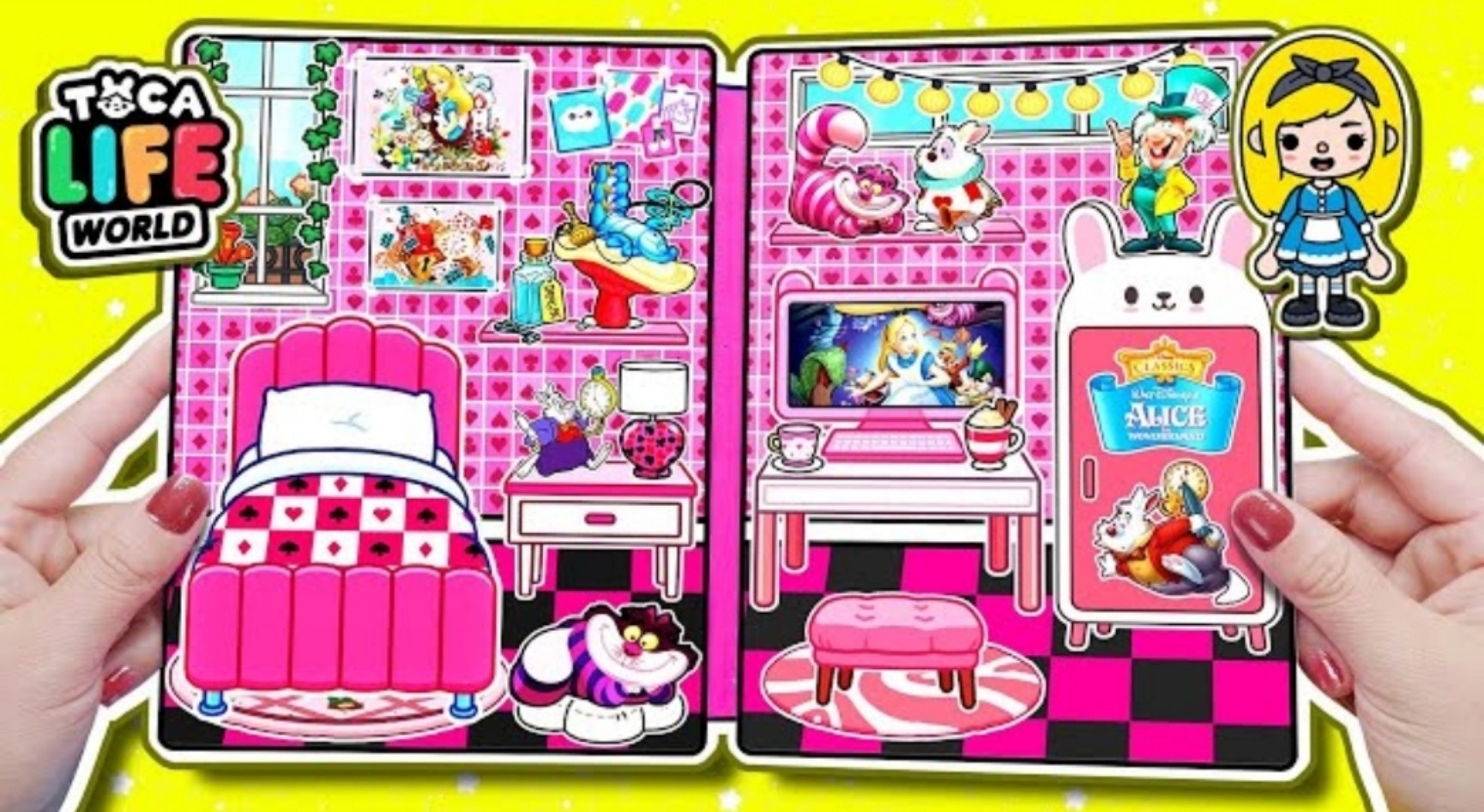 Ngôi nhà búp bê giấy toca boca - chủ đề alice ở xứ sở thần thiện