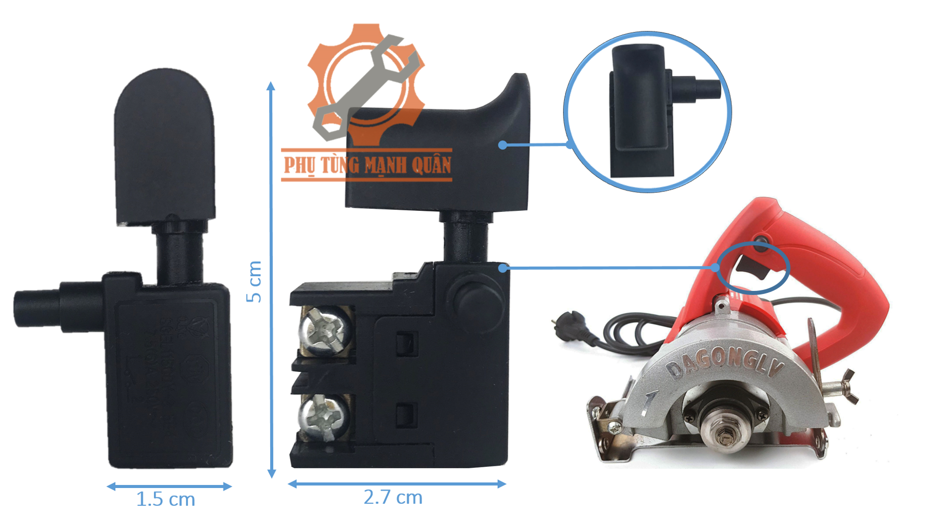 Công tắc máy cắt gạch - công tắc máy bào