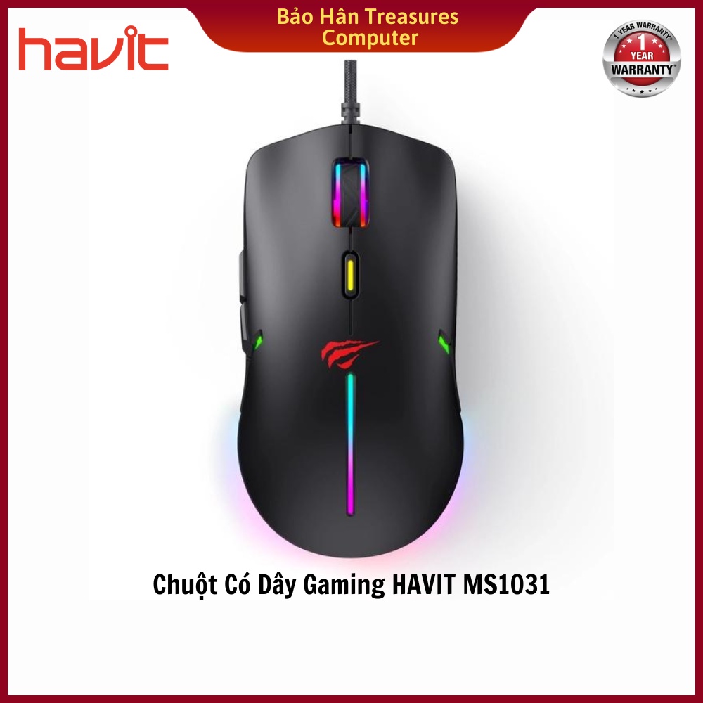 Wired mouse gaming havit ms1031 led rgb 7200 dpi-genuine goods