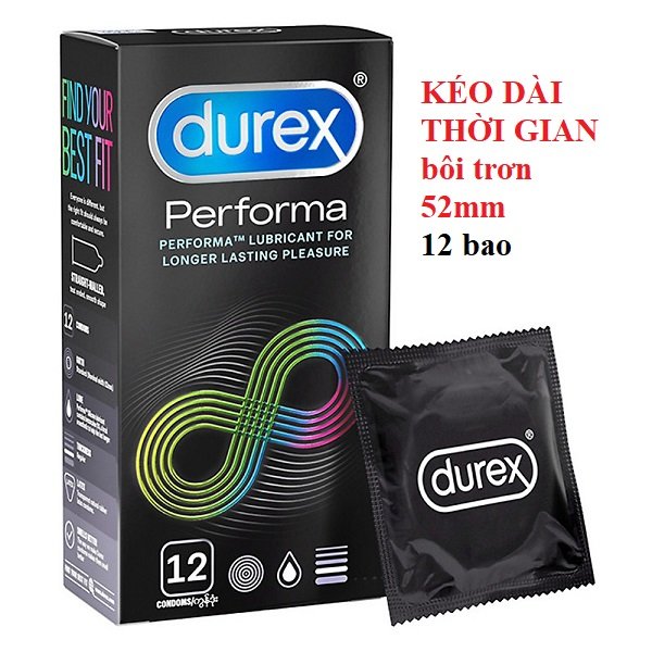 Bao cao su durex performa hộp 12 chiếc kéo dài thời gian