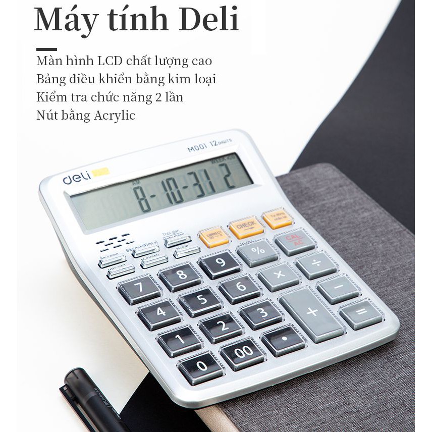 (1 Cái) Máy tính 12 số Deli EM124