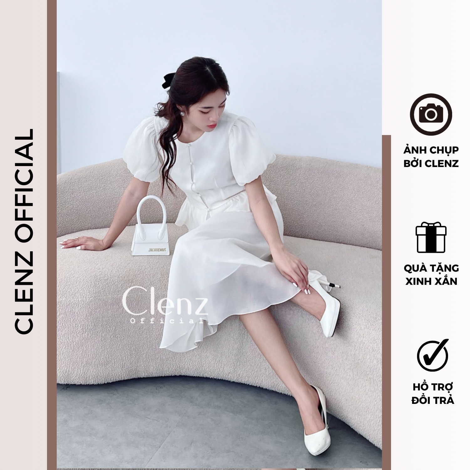 [ Clenz - Váy thiết kế cao cấp ] Đầm tiểu thư dự tiệc sang trọng SET04