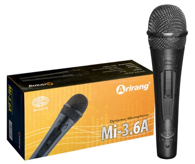 Mic có dây Arirang Mi 3.6A chân mic 6.5 - Micro dây arirang nhỏ gọn màu đen