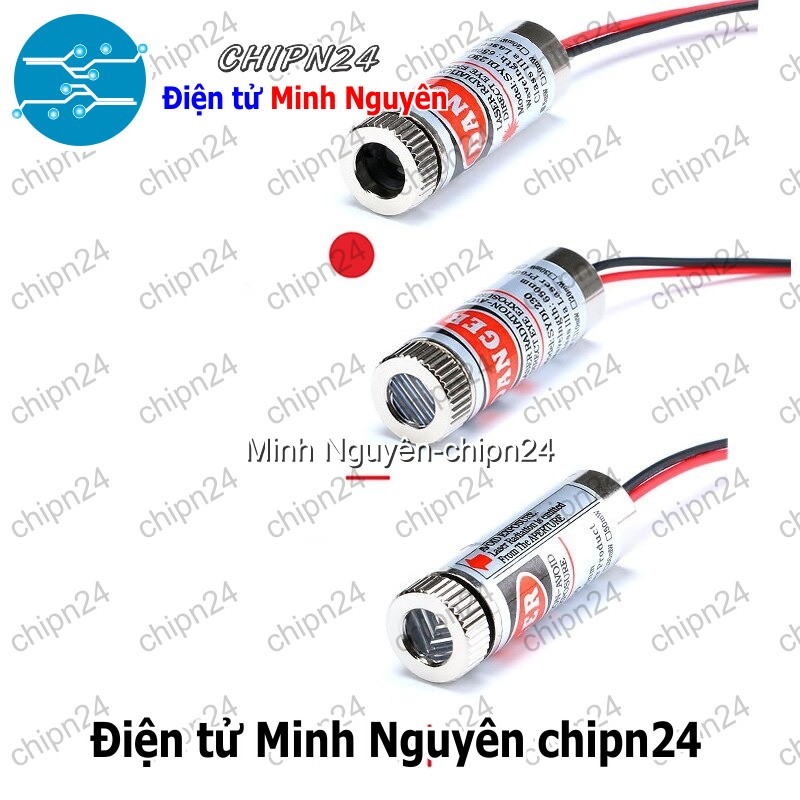 [1 cái] Đầu Phát Laser 3-5V 5mW (Sáng Đỏ Laze Hội Tụ/Dòng kẻ/Chữ thập) - [Chọn Loại] - HHH.00175