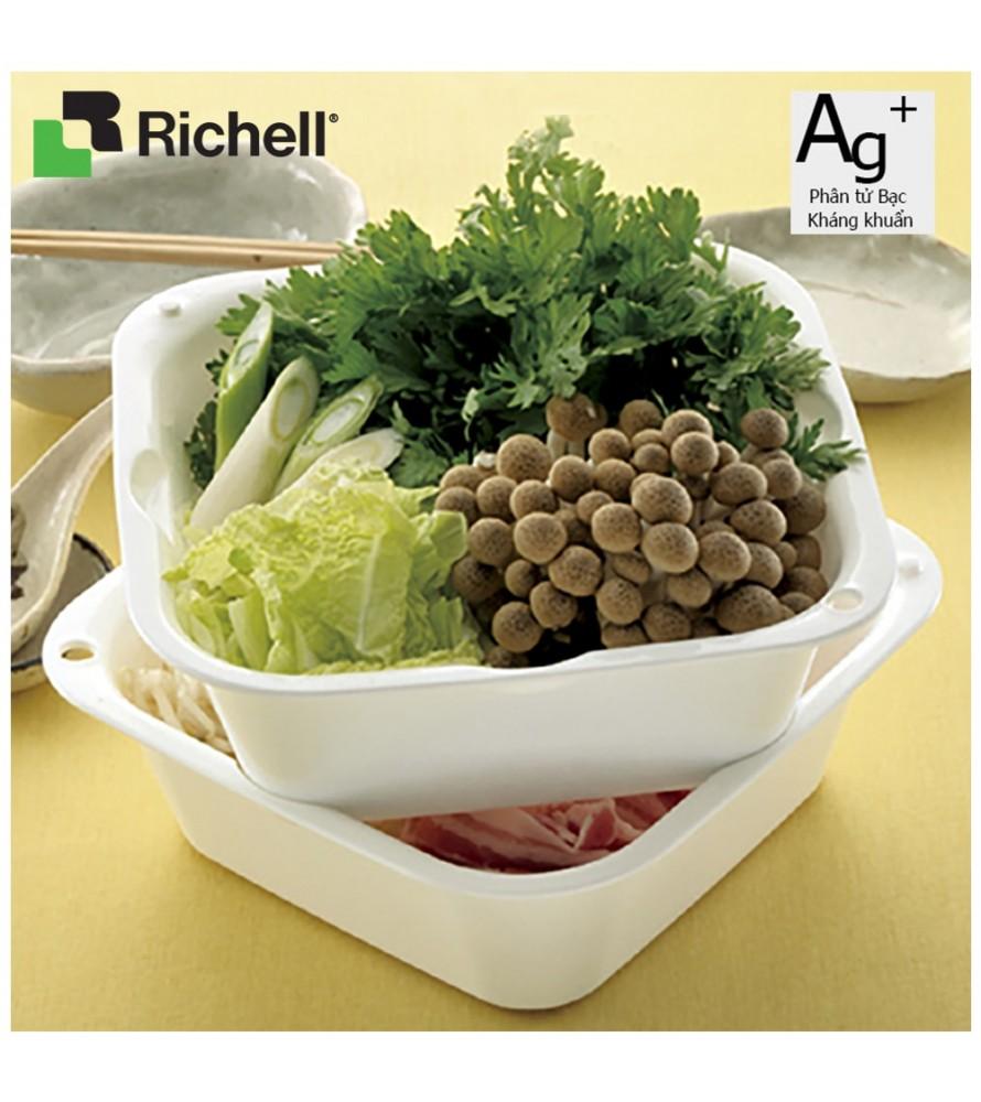 BỘ RỔ CHẬU NHỰA KHÁNG KHUẨN LEI RICHELL (S-TRẮNG)