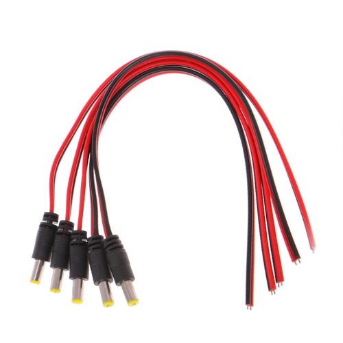 [FreeShip] Combo 6 Jack DC đực cấp nguồn cam DC cho Camera - Jack DC đực Dây đỏ đen