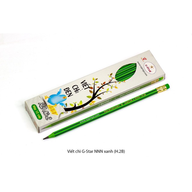 [HCM]Hộp Bút chì H2B Xanh (1 Hộp)