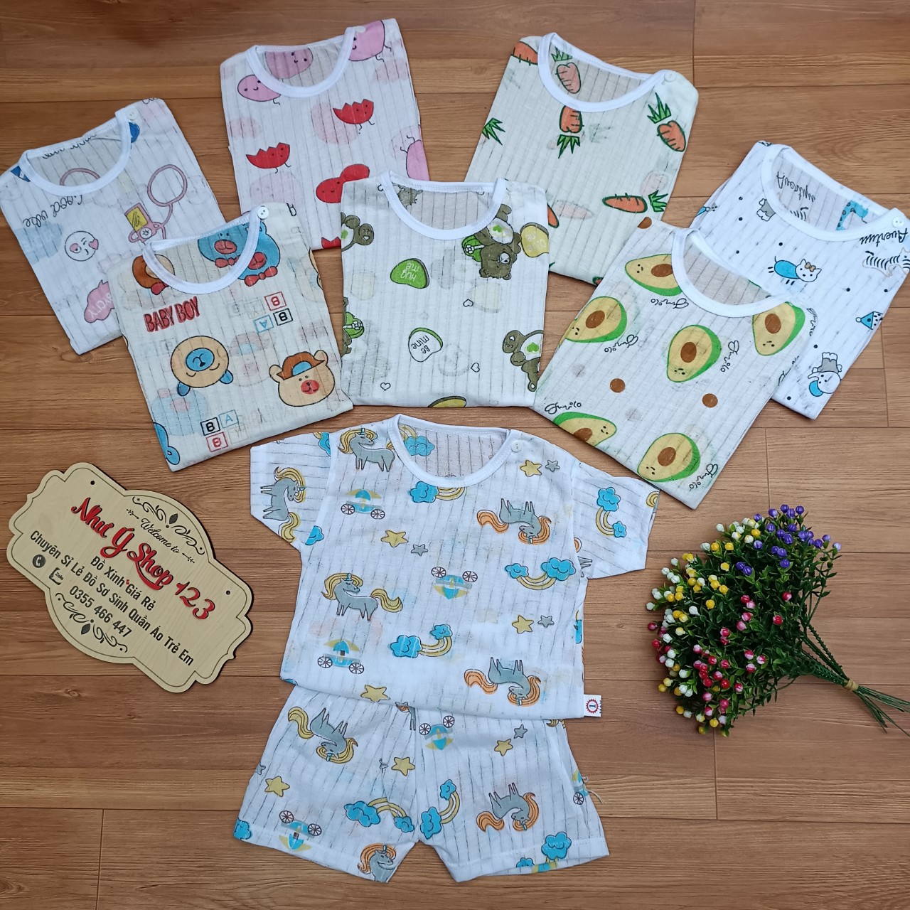 Bộ Cộc Tay Cotton Giấy Loại Đẹp Ảnh Thật Video Tự Quay