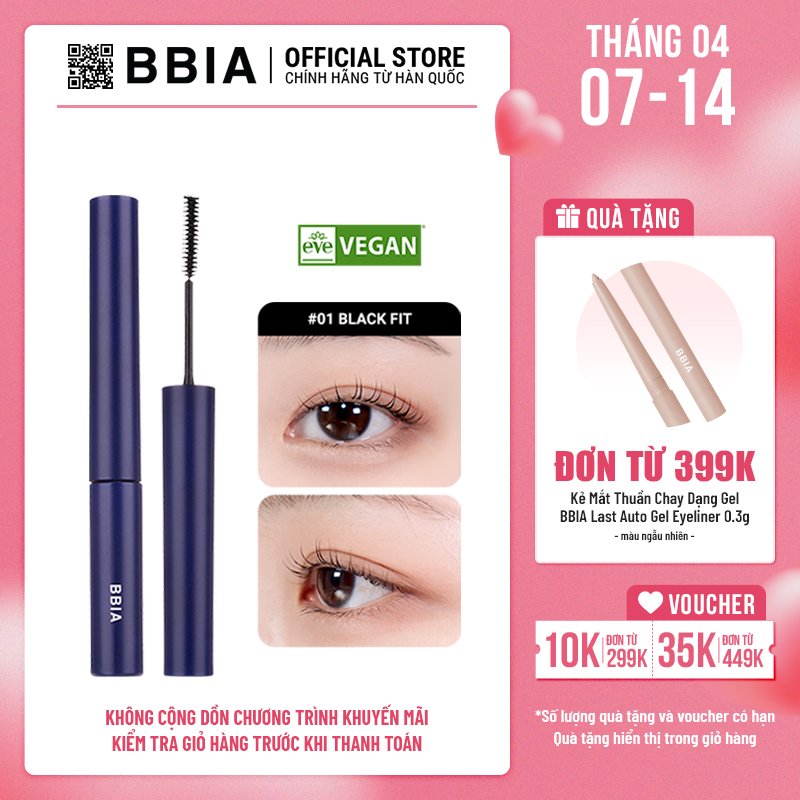 [NEW] Mascara tơi mi, không lem trôi BBIA Never Die Mascara Slim 3ml