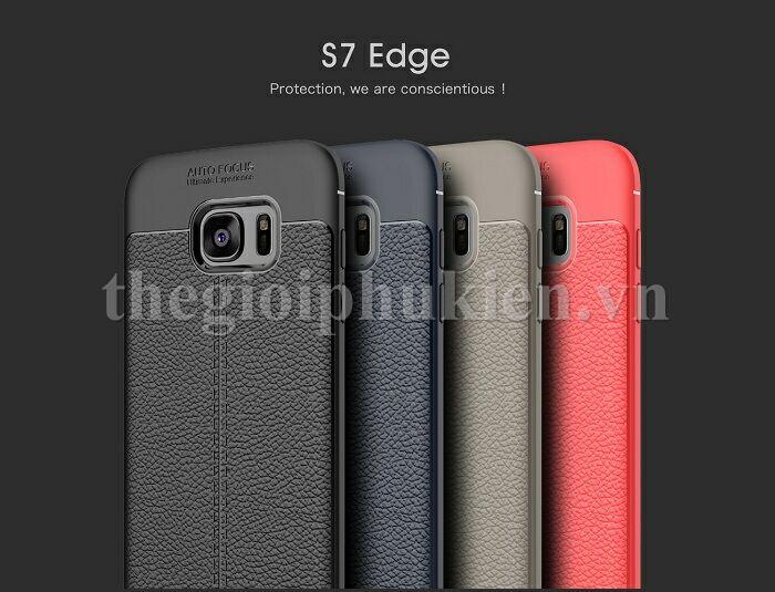 Ốp lưng Samsung Galaxy S7 Edge dẻo đen thời trang AutoFocus