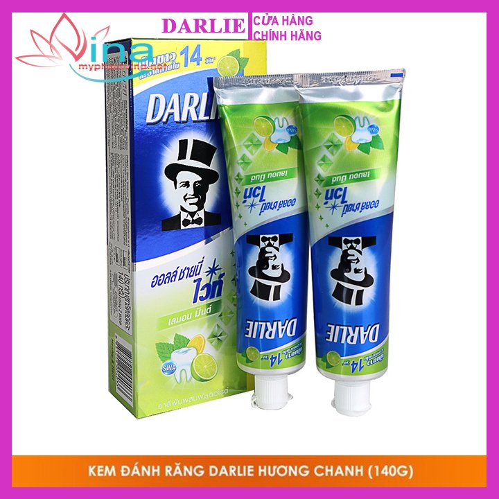 [HCM]KEM ĐÁNH RĂNG ÔNG GIÀ DARLIE THÁI LAN HỘP 2 TUÝP X 140GR  (HƯƠNG LEMON MINT)