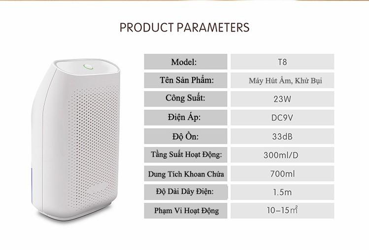Máy hút ẩm không khí mini cao cấp