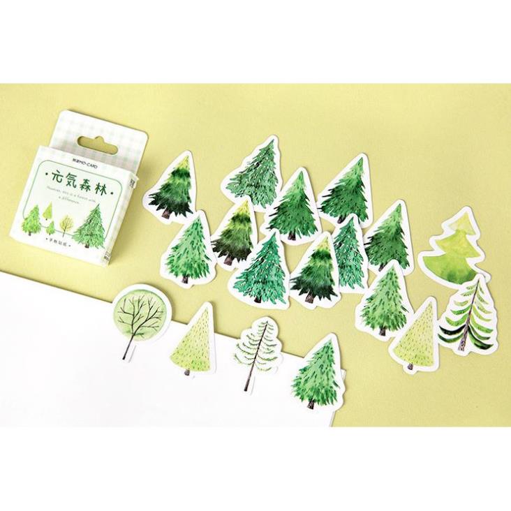 Bộ 45 Sticker Dán Hình Cây Trang Trí E63