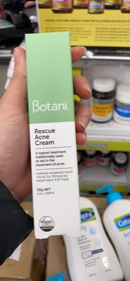 Kem hữu cơ BOTANI Rescue Acne Cream 30 g