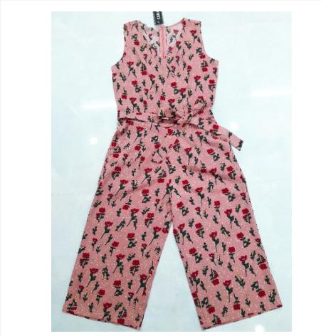 [HCM]Jumpsuit hoa ống rộng