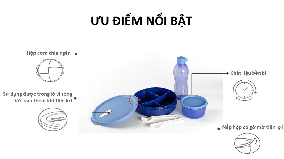 Bộ hộp cơm FIT TO GO[TẶNG TÚI ĐỰNG CƠM]