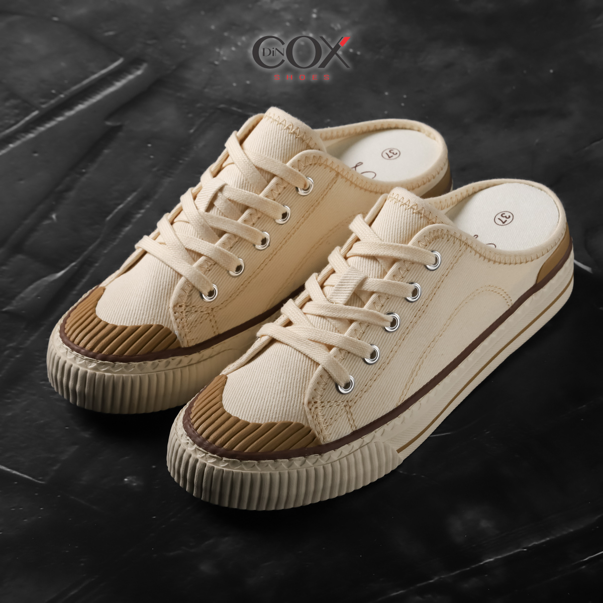 FREESHIPMAX Giày thể thao Nam Nữ chính hãng DINCOX Shoes - E10 Off White , Chất Vải Canvas nhập khẩu mềm êm, ôm chân, thoáng khí, lớp lót kết hợp công nghệ siêu êm giữa latex và memory foam, đế cao su lưu hóa mềm, mẫu hottrend 2022