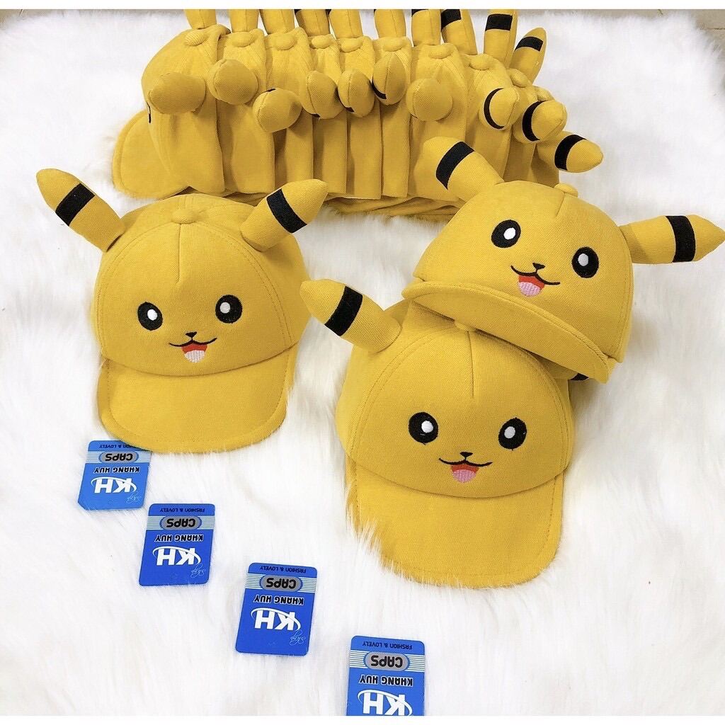 Nón kết mỏ mềm pikachu dể thương cho bé 1t đến 2t