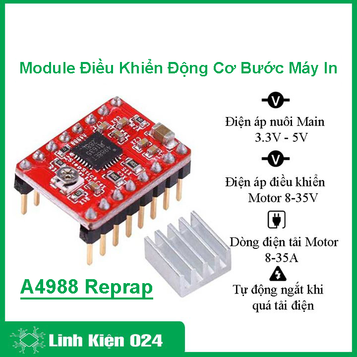 Module stepper motor driver 3D printer A4988 RepRap V1