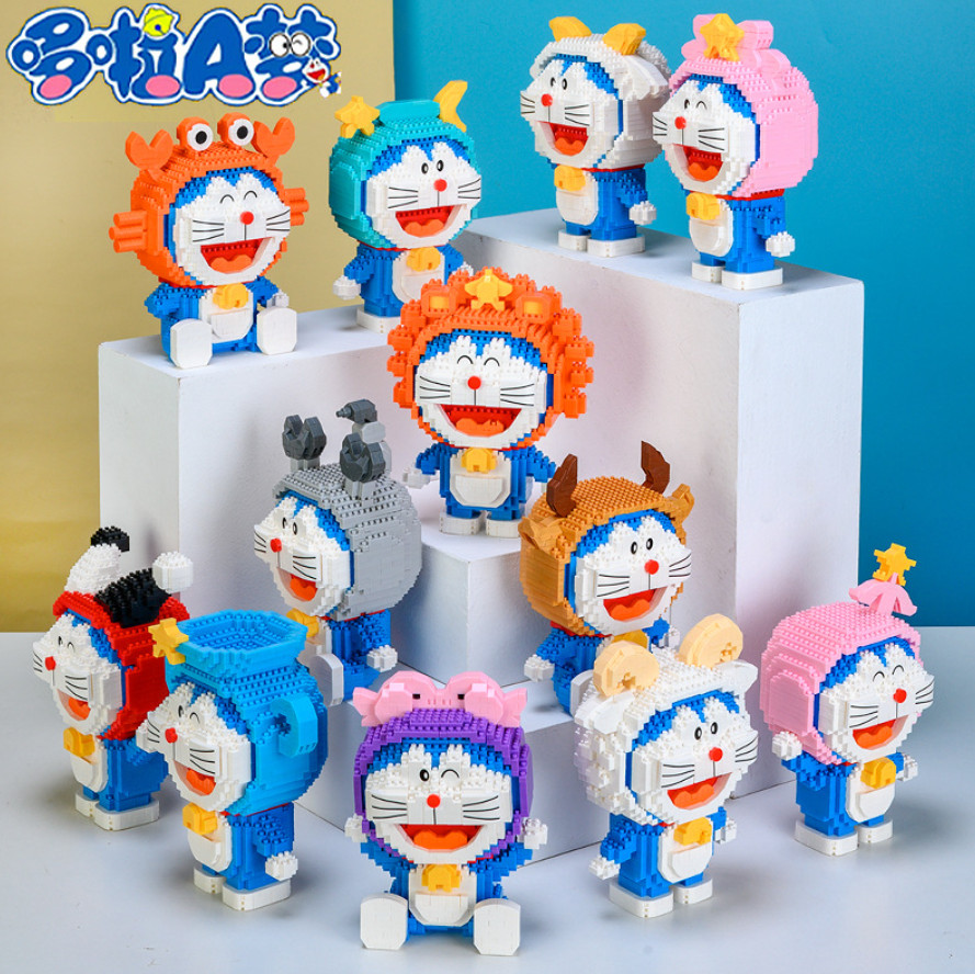 Bộ Đồ Chơi Lắp Ráp Nhân Vật Hoạt Hình Doraemon 12 Cung Hoàng Đạo