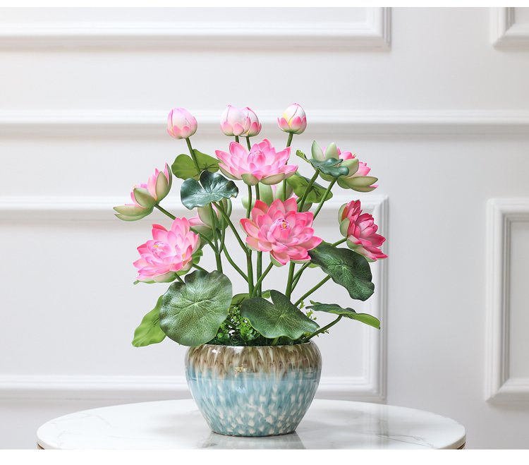 Hoa Giả Để Bàn - Hoa Sen Xốp Cao Cấp