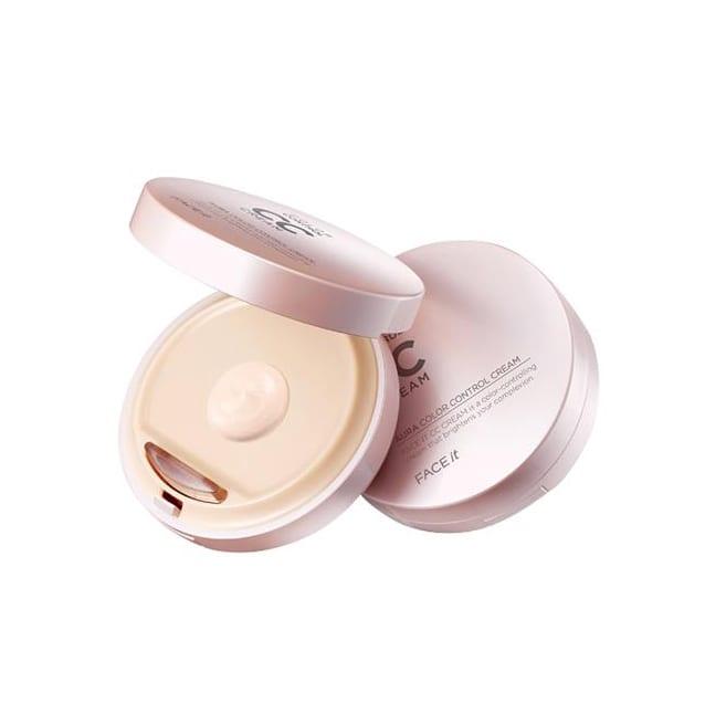Phấn Nước Che Khuyến Điểm, Kiềm Dầu, Ngăn Ngừa Mụn CC Cream Face It Aura Color Control Cream Moisturizing Oil Control Foundation Air-Permeable Natural Brightening Makeup(100% South Korea)