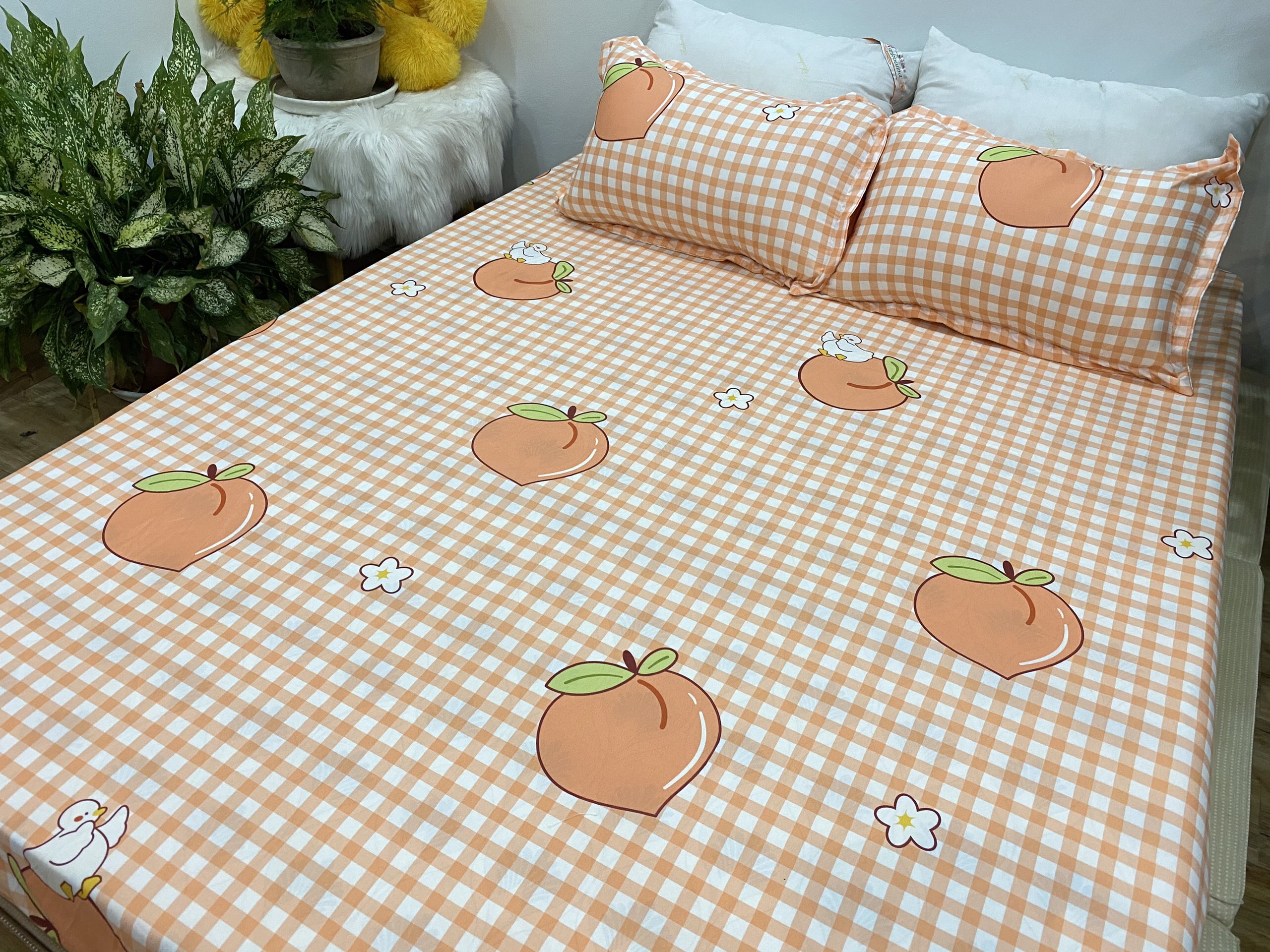 Set Ga Gối Mẫu Đào Cam P36