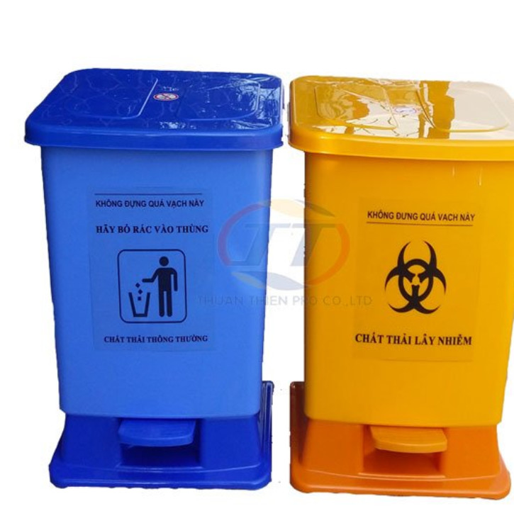 Thùng rác y tế đạp trung 15 lít