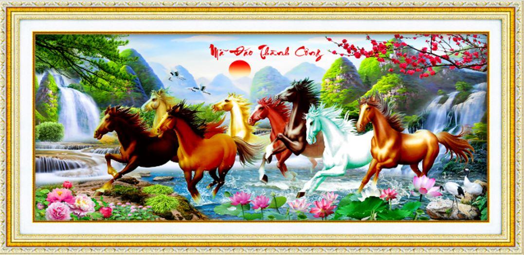 [HCM]Tranh Đính Đá Mã Đáo Thành Công DF489 kích thước 160 x70 cm