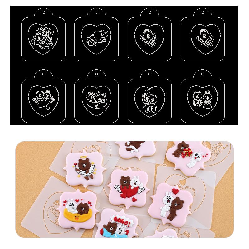 Hoạt Hình Bánh Đường Kỳ Lân Khủng Long Quy Bộ Tạo Khuôn Hình Lật Bánh Đường Bộ Cookies Khuôn Nướng Đồ Gia Dụng Lò Nướng Dụng Cụ Mài