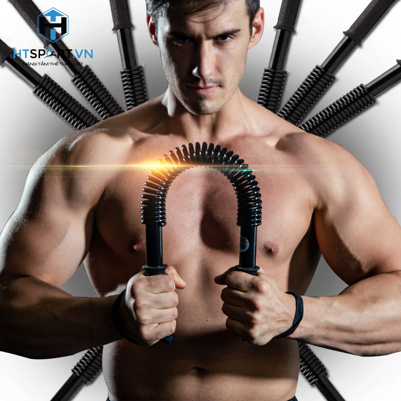 Thanh Gậy Tập Tay Lò Xo Đàn Hồi Cao Cấp, Gậy Bẻ Tập Cơ Tay Vai Ngực 20kg 30kg 40kg 50kg Tập Gym, Thể Thao Tại Nhà