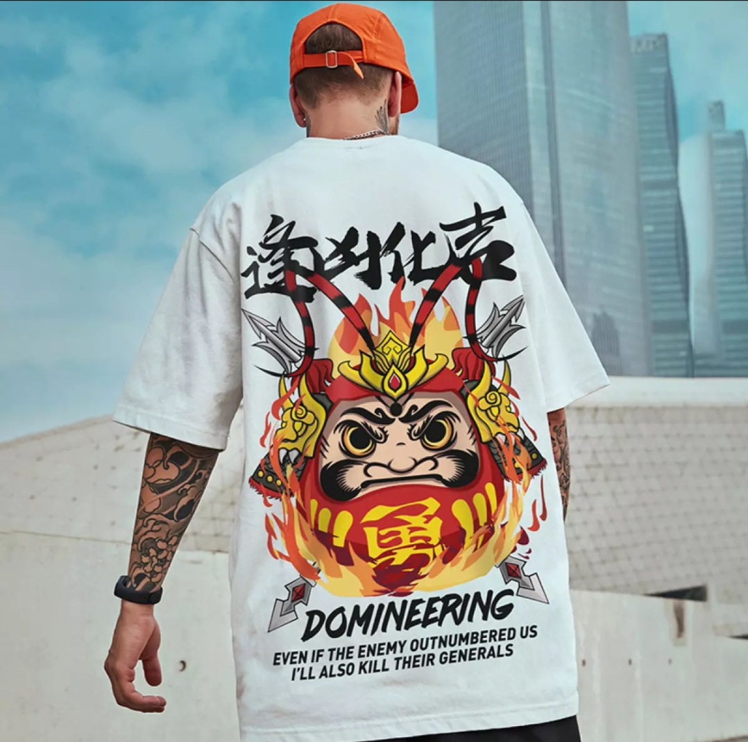 [HCM]Áo Thun Nam Nữ Form Rộng In Hình Hoa Tiết Quỷ Dạ Xoa DOMINEERING độc đẹp Vải Dày Mịn Thiết Kế Thời Trang Đường May Sắc Sảo