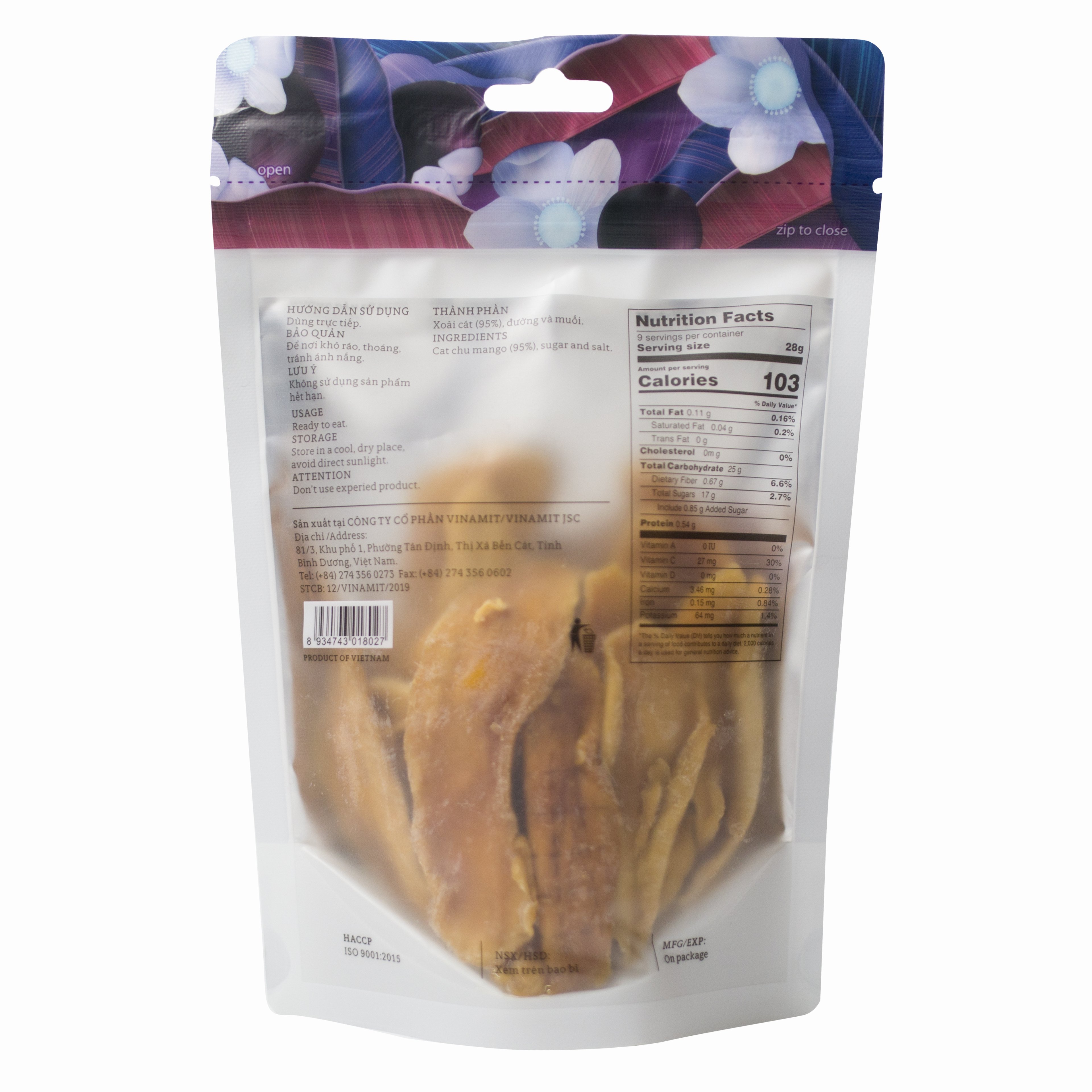 Xoài Sấy Dẻo Vinamit 100g