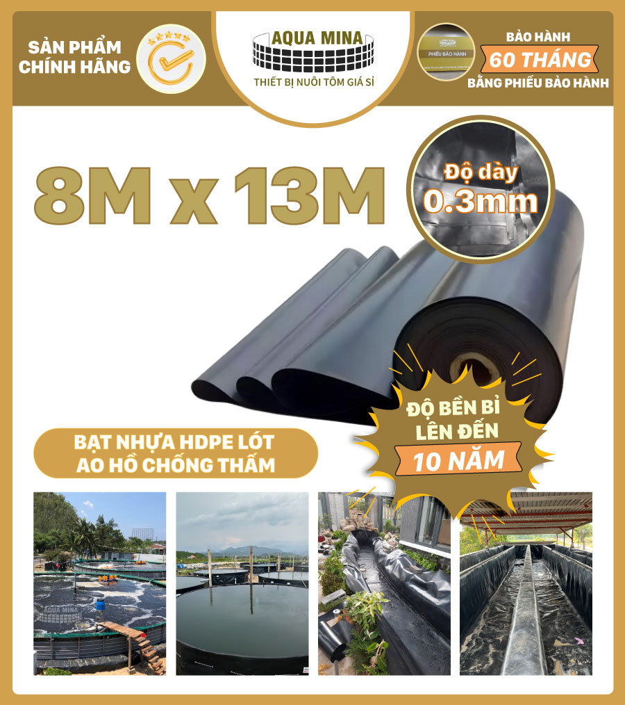 8m x 13m thick 0.3mm Lake guard roll film 5 years warranty