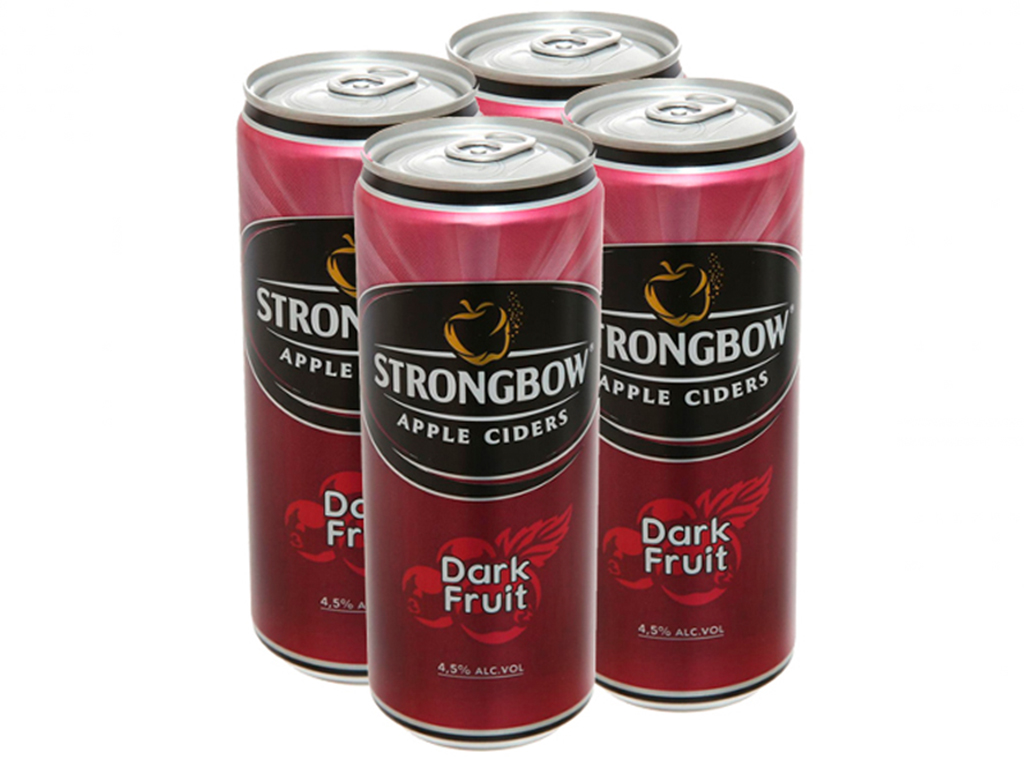 LỐC 6 LON CAO STRONGBOW VỊ DÂU ĐEN 330ML
