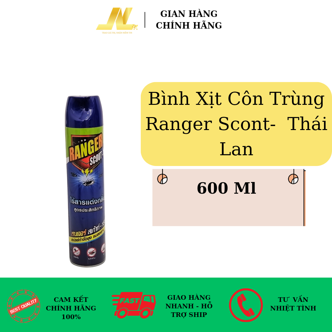 Bình Xịt Côn Trùng Ranger Scout - 15C 600ml - Thái Lan