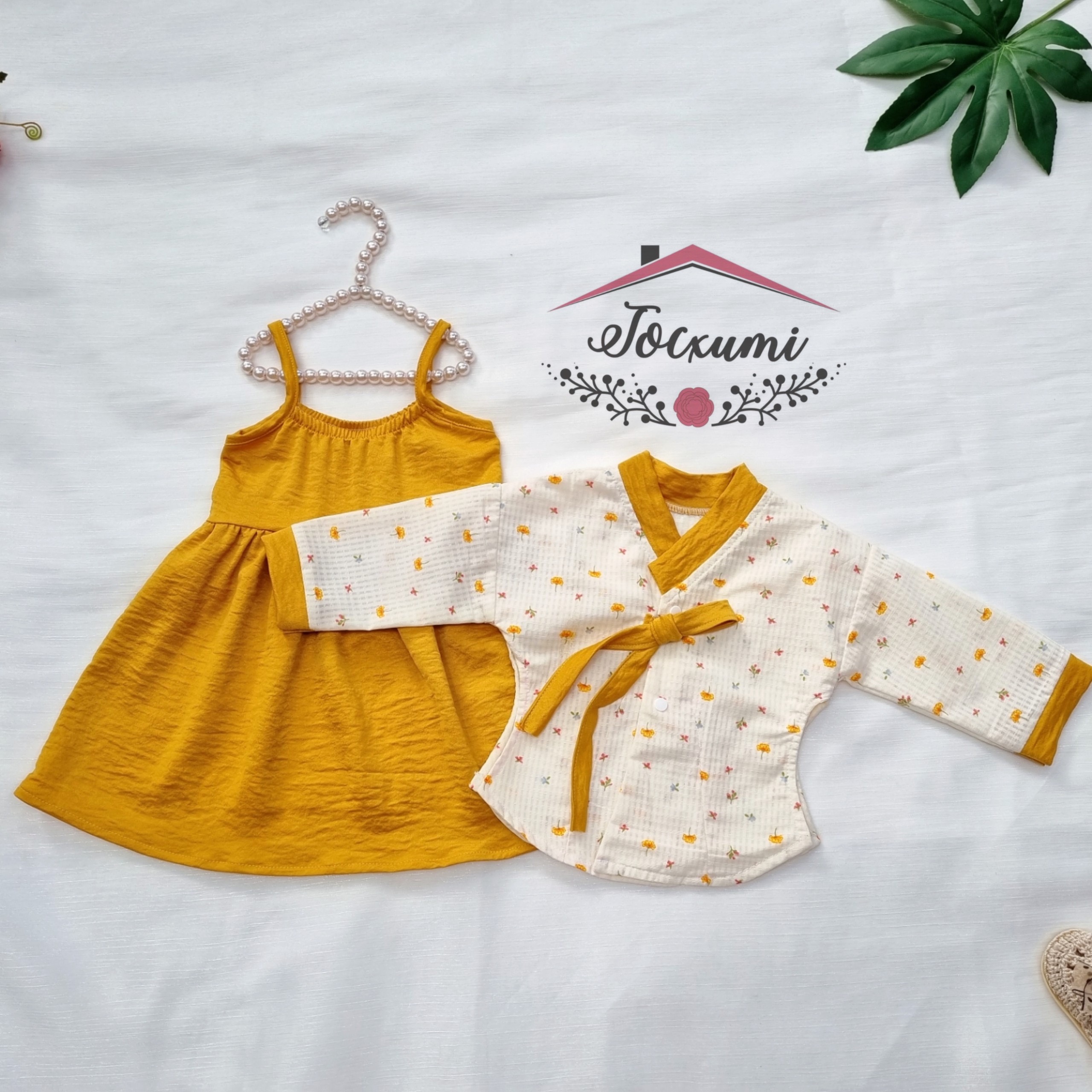[THIẾT KẾ] SET VÁY HANBOK HÀN QUỐC VÀNG [CLIP ẢNH THẬT] - Tocxumi House