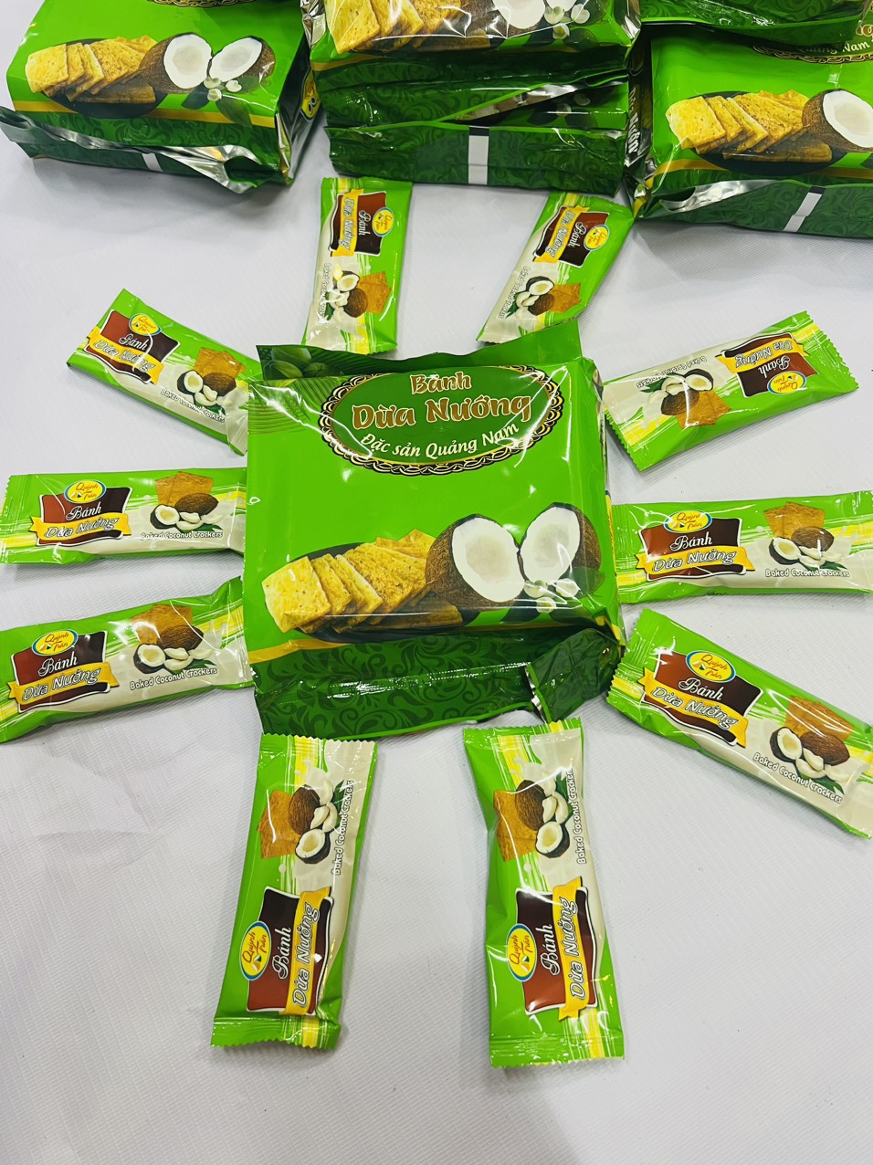 10 gói bánh dừa nướng Quỳnh Trân đặc biệt thơm ngon - Đặc sản Quảng Nam