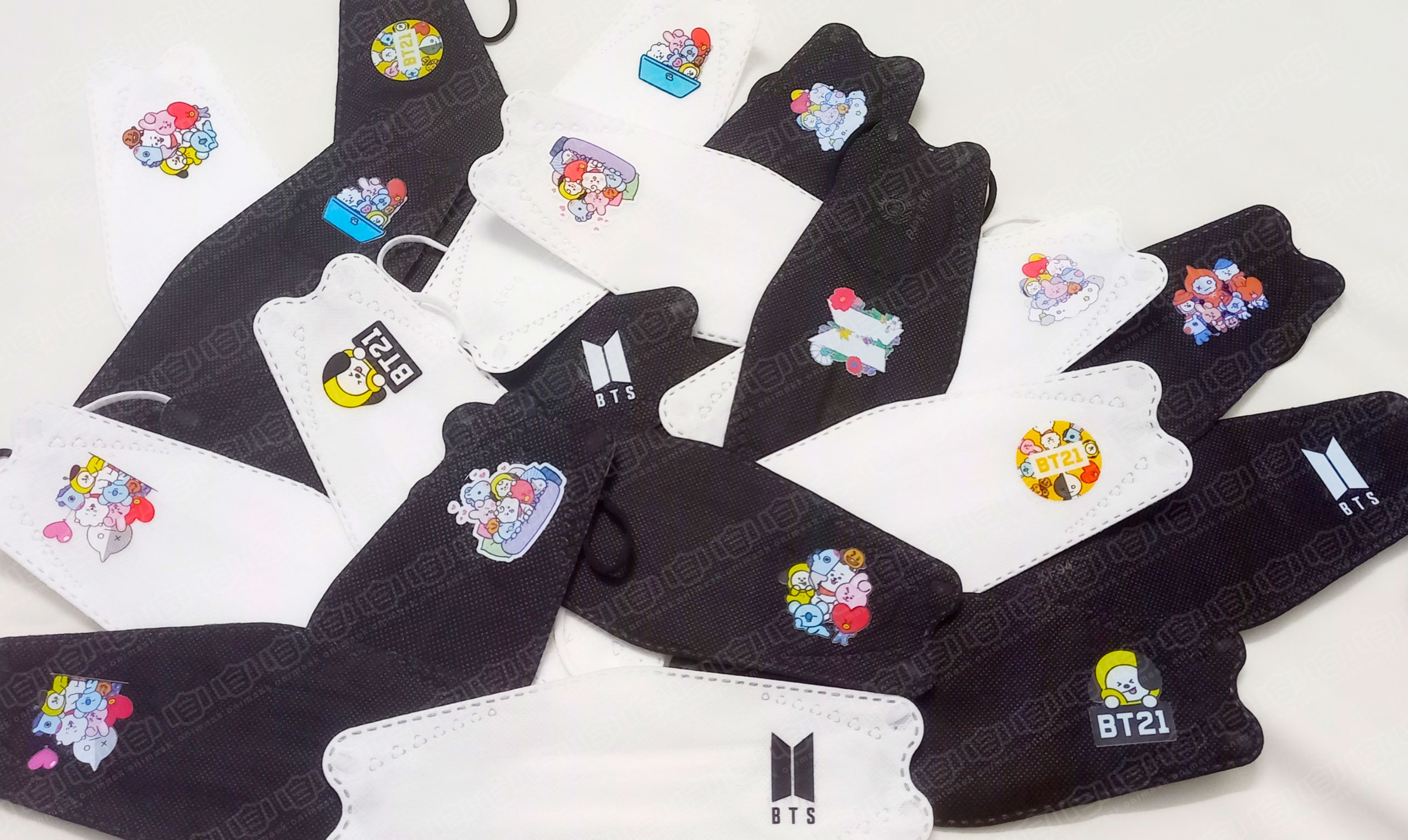 Khẩu trang KF94 BTS BT21 KPOP (10 cái)