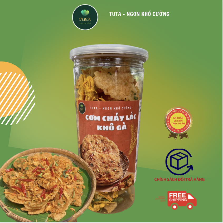 Cơm Cháy Mắm Hành Lắc Khô Gà