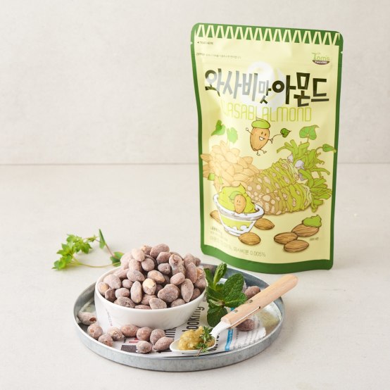 Hạt Hạnh nhân tẩm Wasabi HBAF Hàn Quốc 120g (1 GÓI)