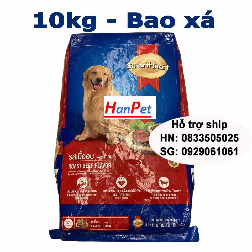 Thức ăn chó bao 10kg Smartheart Adult