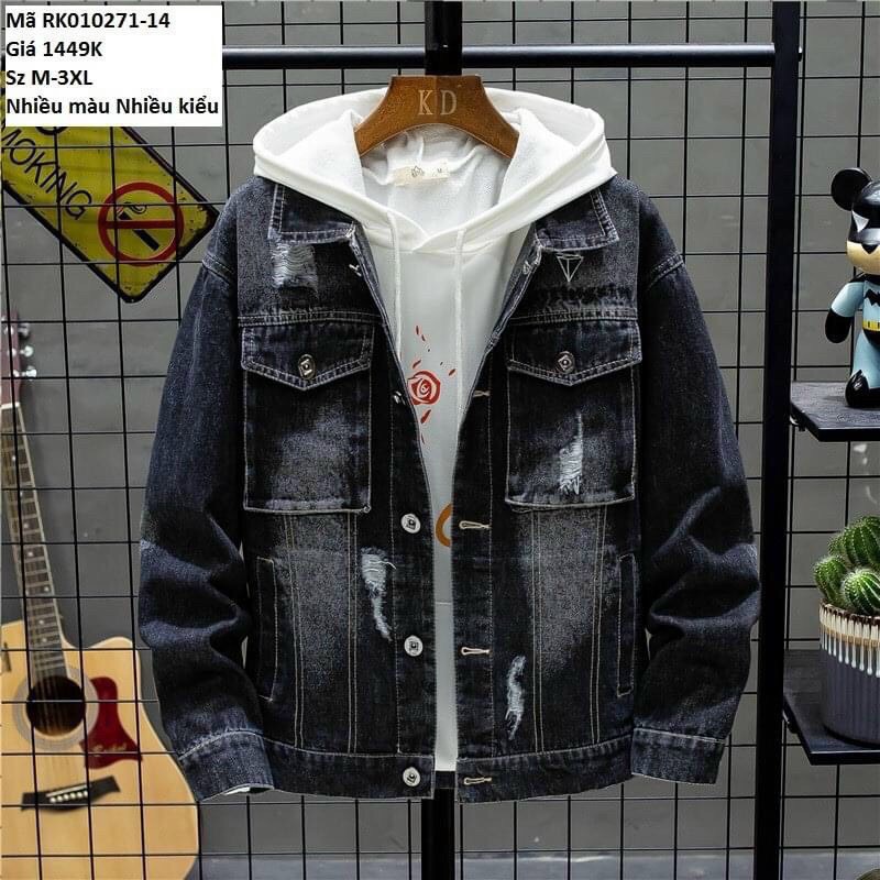 [HCM]áo khoác jean nam chất bò cao cấp áo khoác jean phong cách hàn quốc form chuẩn đẹp thời trang Cheryshop94 ts023