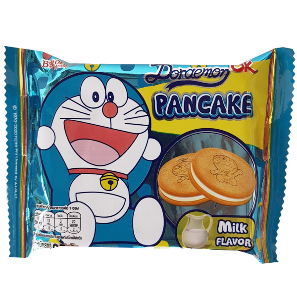[1 Hộp XANH DƯƠNG 12 bịch] Bánh quy Pancake Doraemon thái lan nhân SỮA VANI