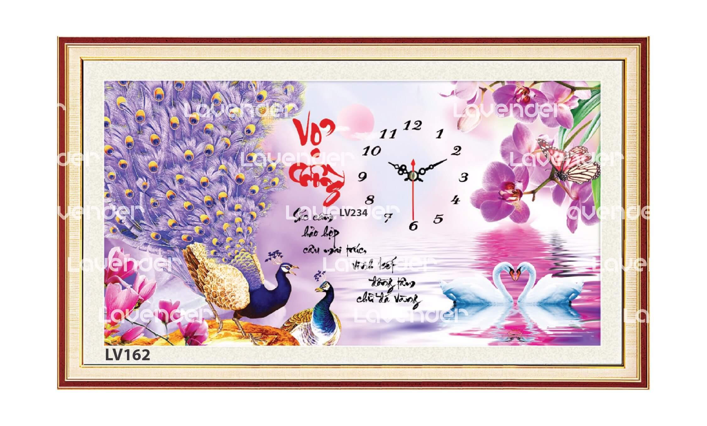 Tranh đính đá cao cấp Vợ Chồng LV162 Kích thước 77cm x 45cm
