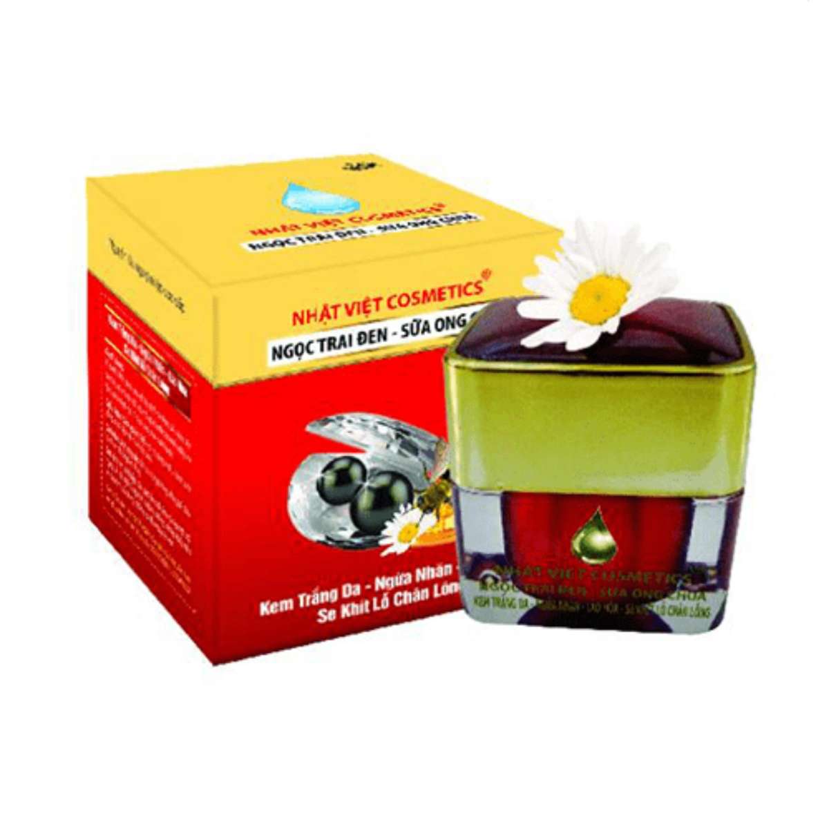 [HCM]Kem Nhật Việt V14 Siêu Trắng Da Mặt Se Khít Lỗ Chân Lông Ngọc Trai Đen Sữa Ong Chúa (20g)