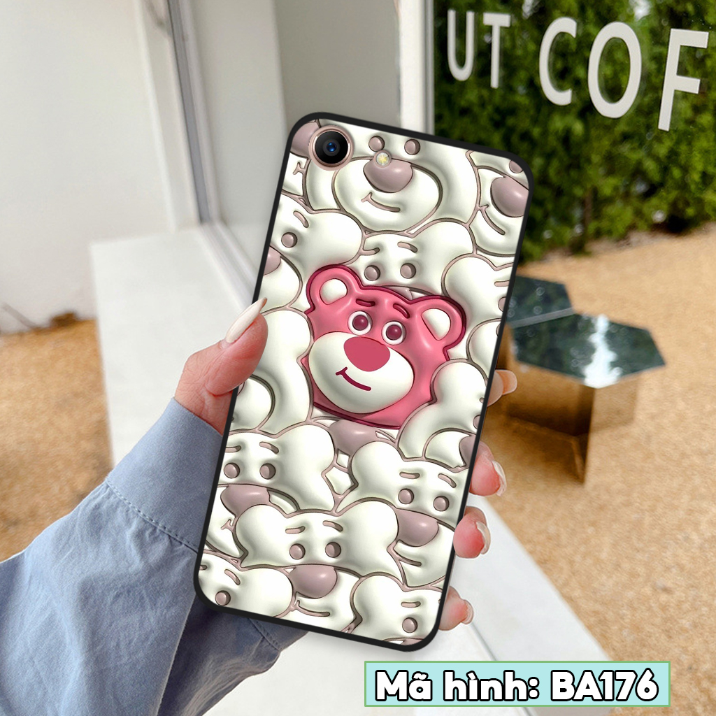 Ốp lưng oppo a71 / a71k / a83, ốp điện thoại oppo hình 3d gấu nâu gấu lottso
